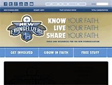 Tablet Screenshot of newevangelizers.com